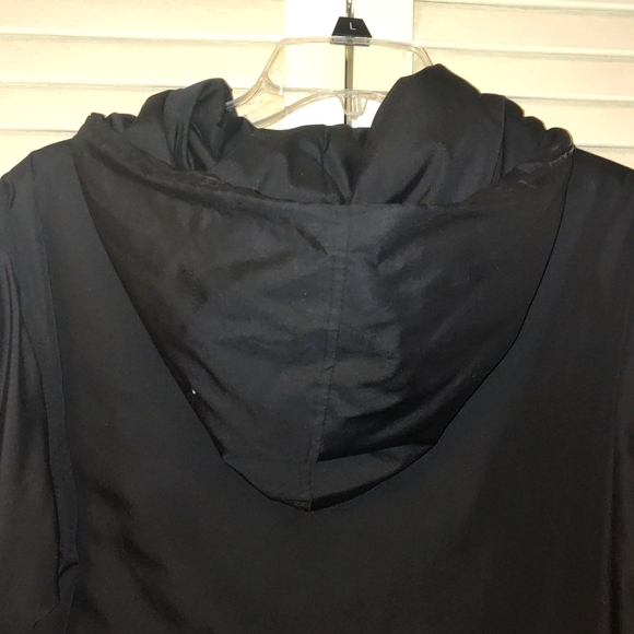 GAP Lrg Black LS Hooded Parka/Rain Coat. - Picture 9 of 9